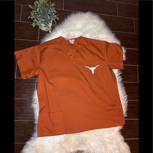 May-Hill uniforms Texas Longhorns scrub top sz Large